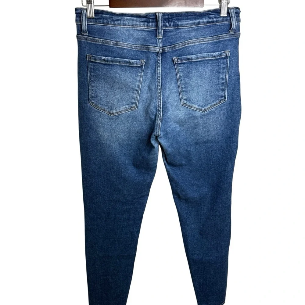 Vervet | High Rise Skinny Stretch Jeans with Distressed Hem | Sz 30